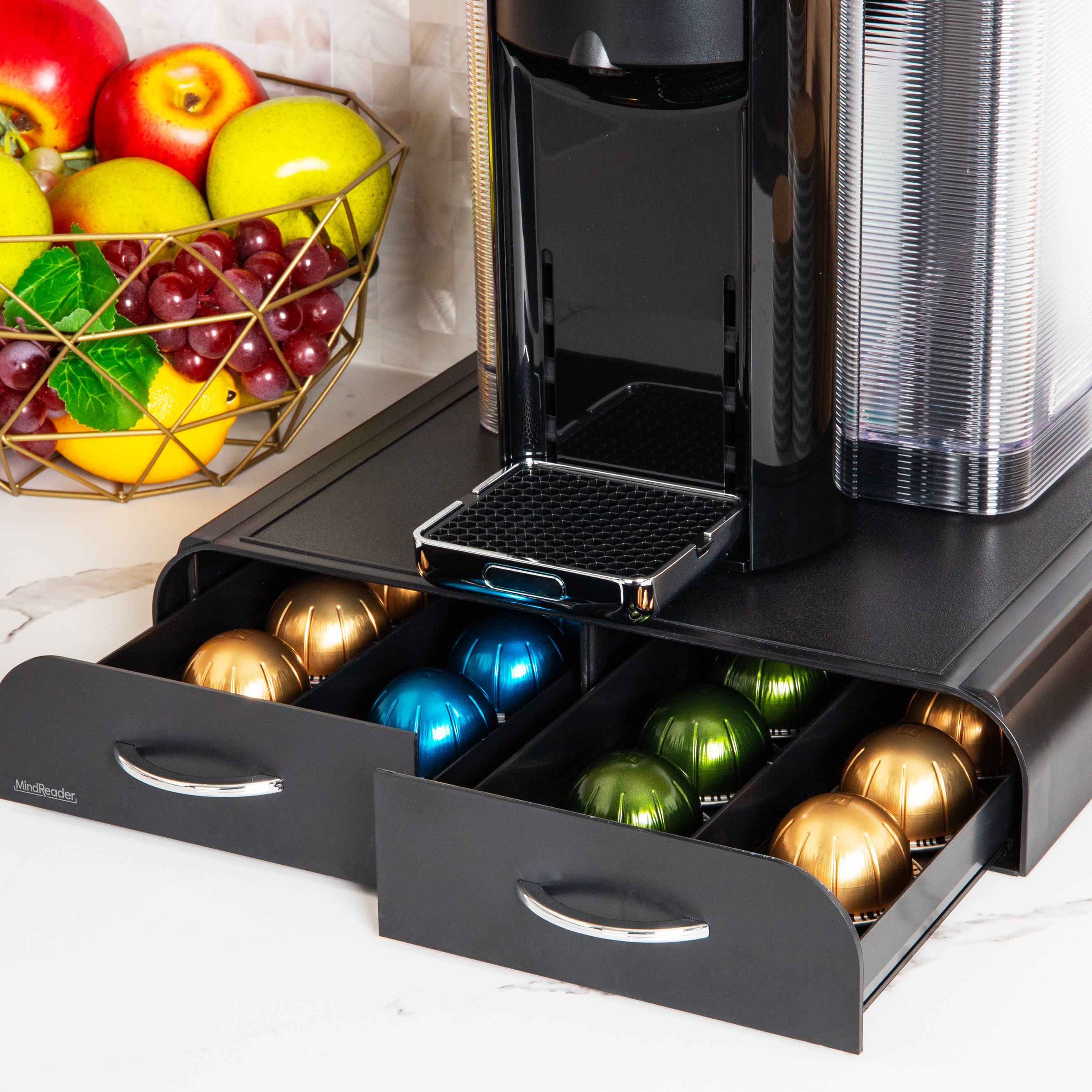 Mind Reader Coffee Pod Organizer, Compatible with 18 Vertuoline Mind Reader Coffee Pod Organizer, Compatible with 18 Vertuoline