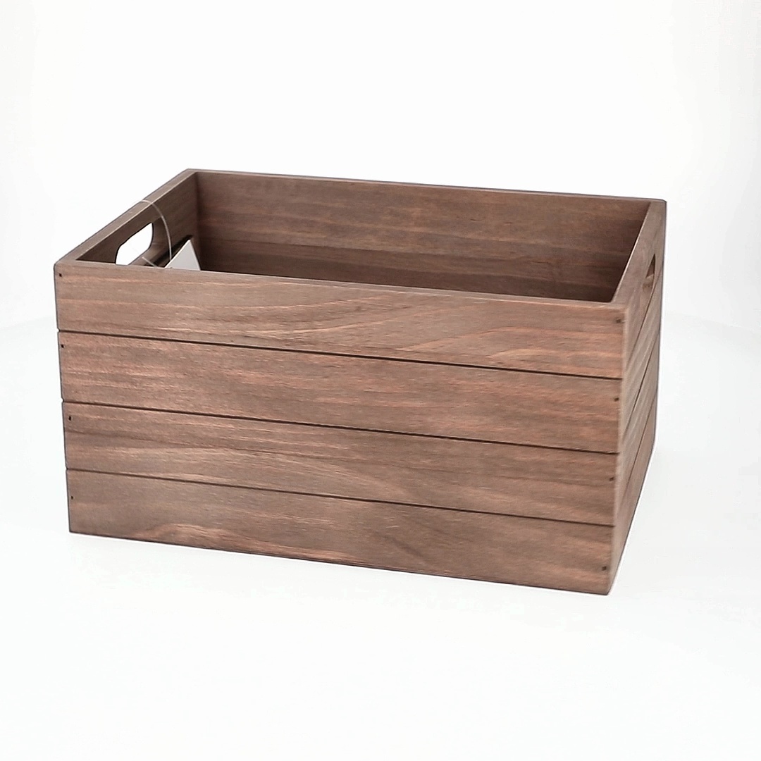 Mainstays Wood Storage Crate With Chalkboard Label - Walmart.com