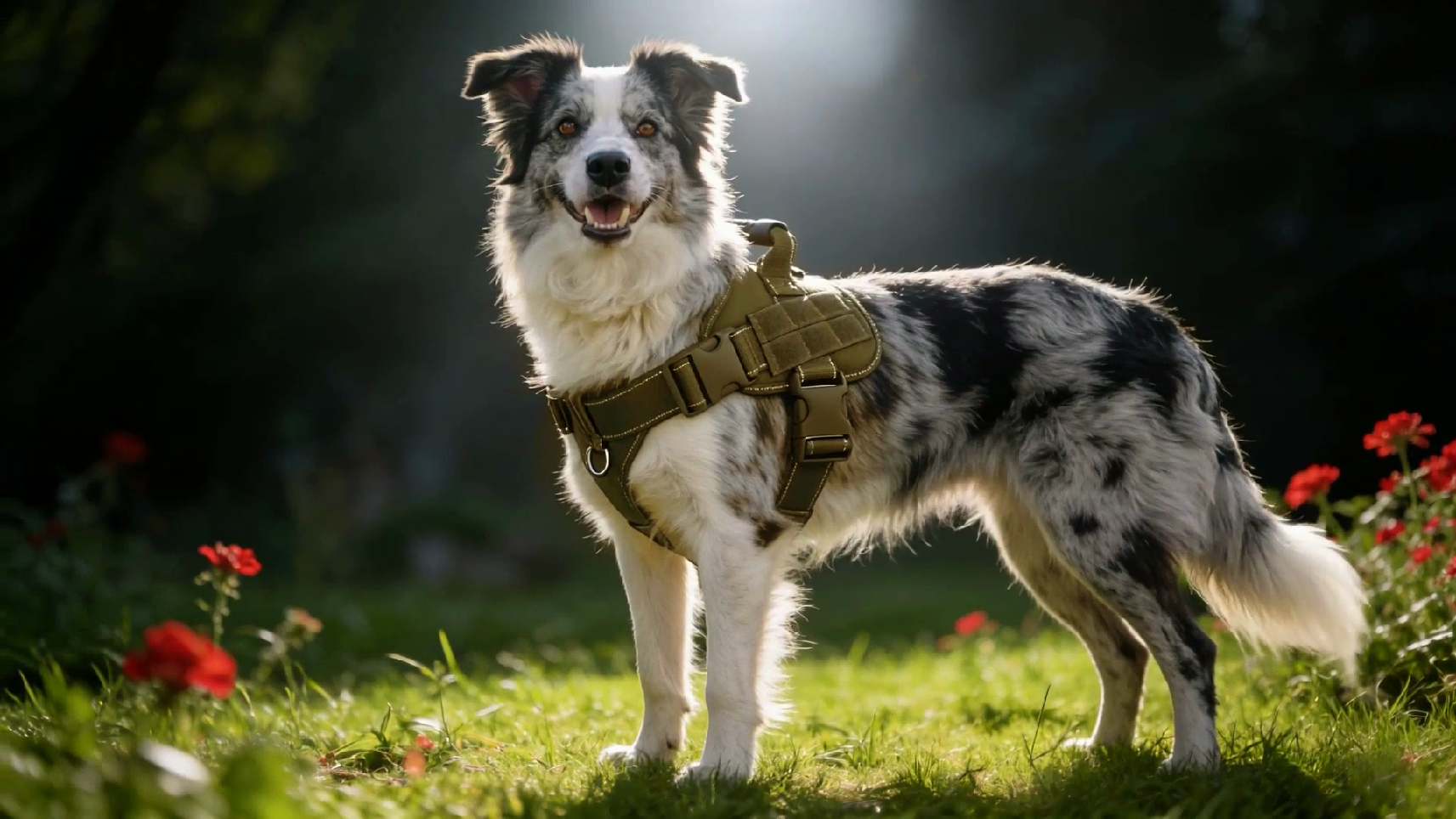 thumbnail video image 2 of PcEoTllar No Pull Dog Harness for Small Dogs, Reflective Dog Vest Harness with Handle, Adjustable Easy on Dog Harness for Training Running Walking, Khaki S, 2 of 11