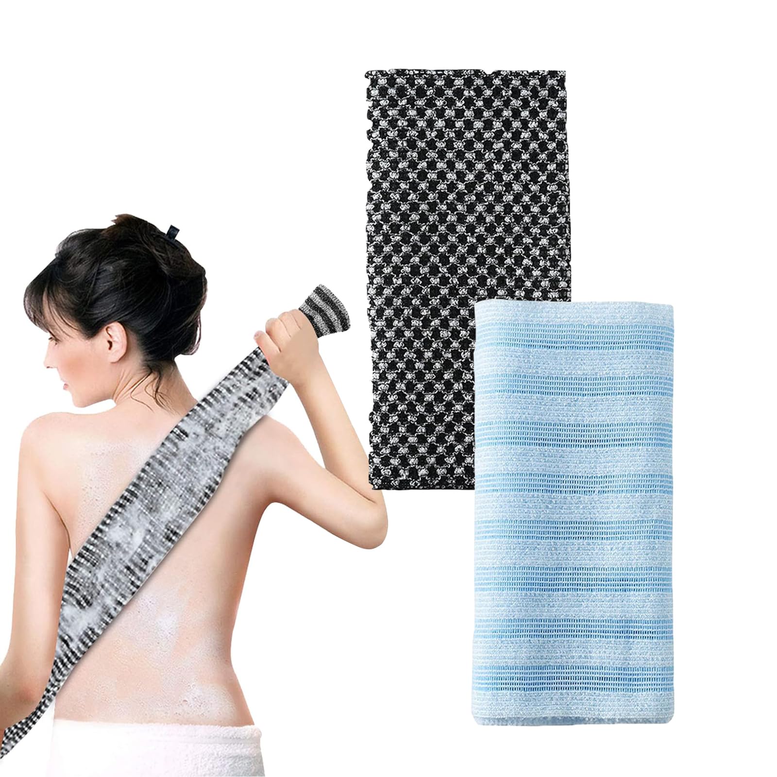 thumbnail video image 2 of Blissal Exfoliating Shower Towel-Antibacterial,Long Scrub Wash Cloth for Body, Exfoliating Washcloth for Men and Woman, 2 of 8