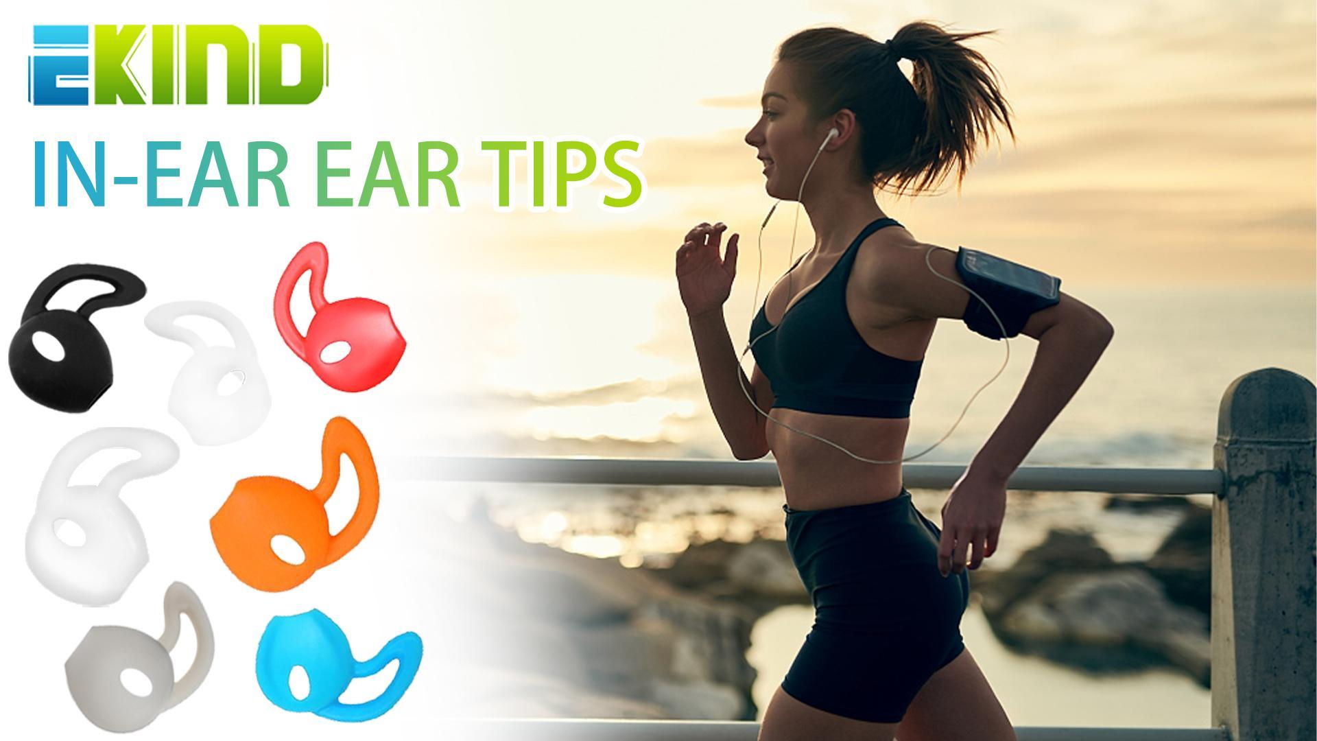 thumbnail video image 2 of EKIND 2 Pairs Ear Hook Gel EarPods Covers Anti-Slip Soft Silicone Sport Earbud Anti-Drop Ear Tips Compatible for iPhone 7 / 6S / 6 Plus / 5S / 5C / 5 EarPods (Black), 2 of 2