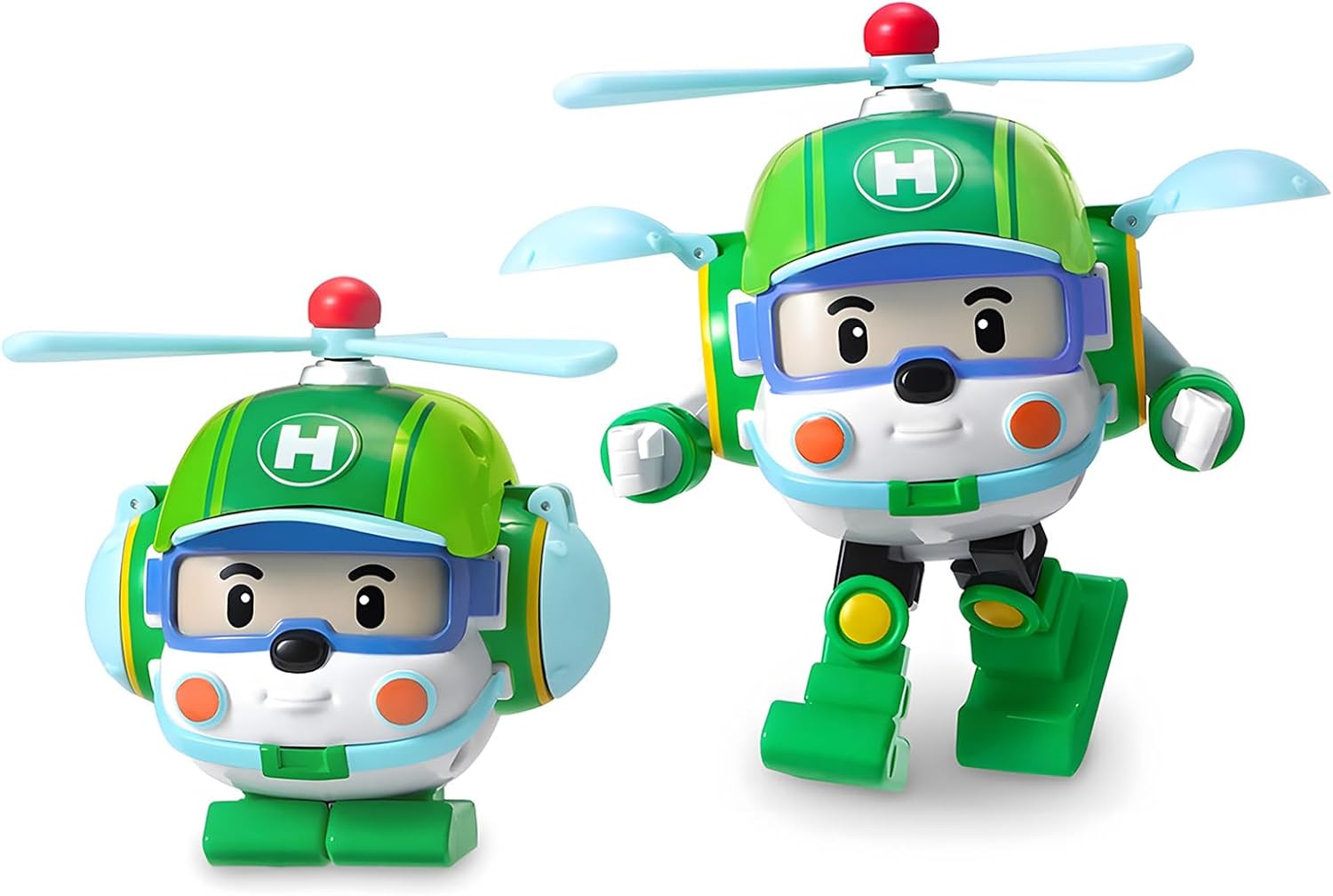 thumbnail video image 2 of Robocar POLI Toys, [2 PACK] POLI & HELLY Transforming Robot Toys, 4" Action Figure Vehicles for Ages 3 and up, 2 of 5