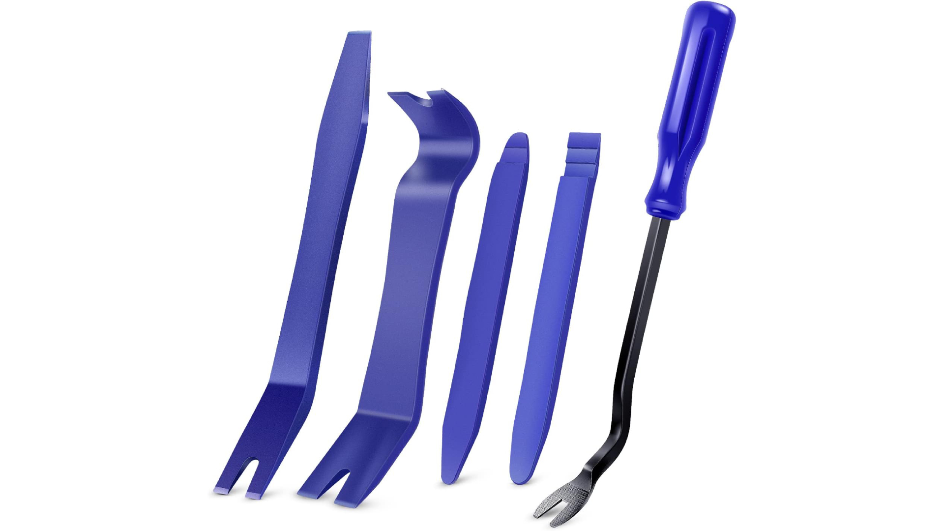 thumbnail video image 2 of GOOACC 5Pcs Auto Trim Removal Tool Kit No-Scratch Pry Tool Kit for Car Door Clip Panel Audio Dashboard Dismantle -5PCS, 2 of 8