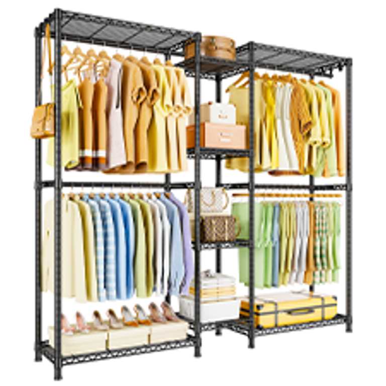 Ulif E4 Wire Garment Rack, Metal Freestanding Closet Organizer and
