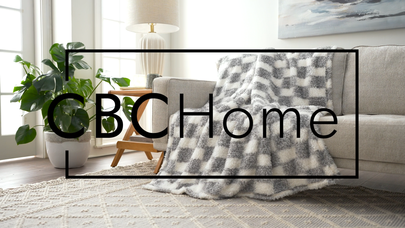 thumbnail video image 2 of CBCHome Checkered Chenille Furry Throw Blanket – Soft Plush Cozy Dorm Room Essential, for Sofa and Bed, Graduation Gift for Her and Teens (Ashleigh Blue, 50"x60"), 2 of 7