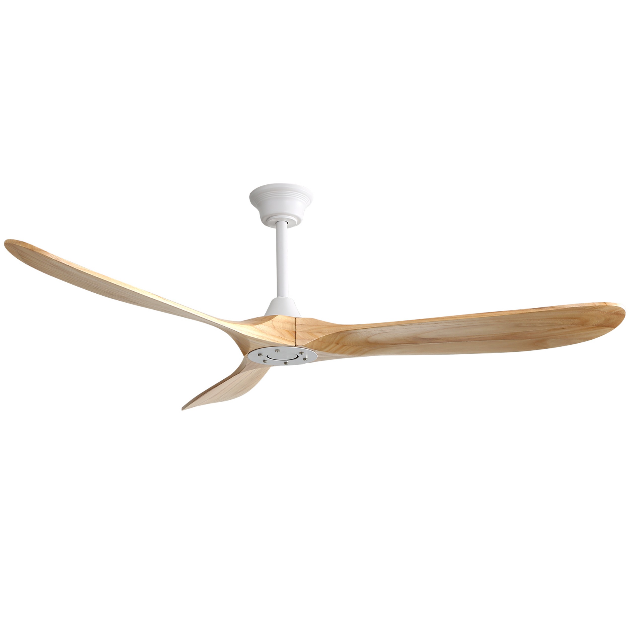 thumbnail video image 2 of Sofucor 60 Inch Ceiling Fans No Light-Outdoor Ceiling Fan with Remote Control, 3 Blade Reversible DC Motor, Modern Wood Ceiling Fan Without Light for Bedroom Indoor Patios Farmhouse, Burlywood, 2 of 12