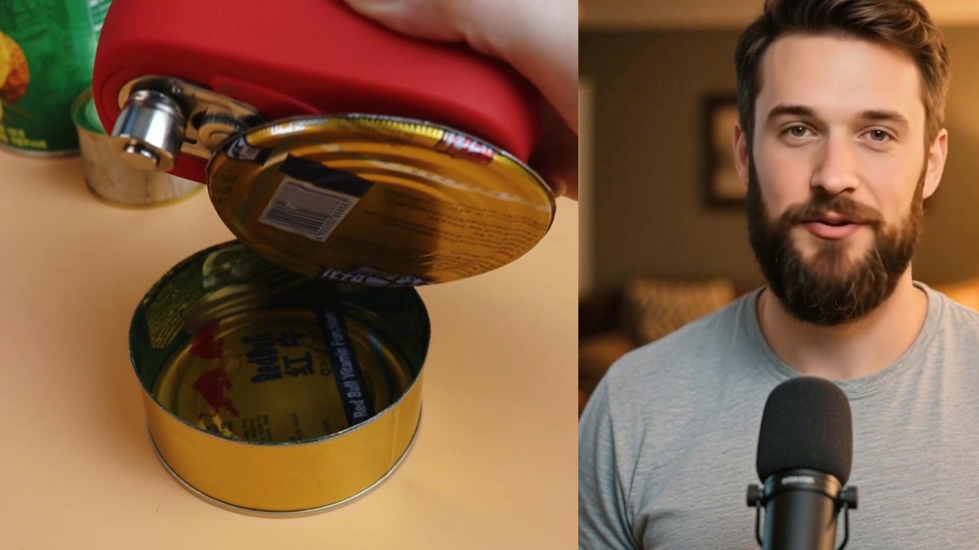 thumbnail video image 2 of Rechargeable Electric can Opener for Seniors, Arthritis and Mum Automatic Open Any Size can with Smooth Edge Food-Safe with Rechargeable Battery and USB Cable, 2 of 8