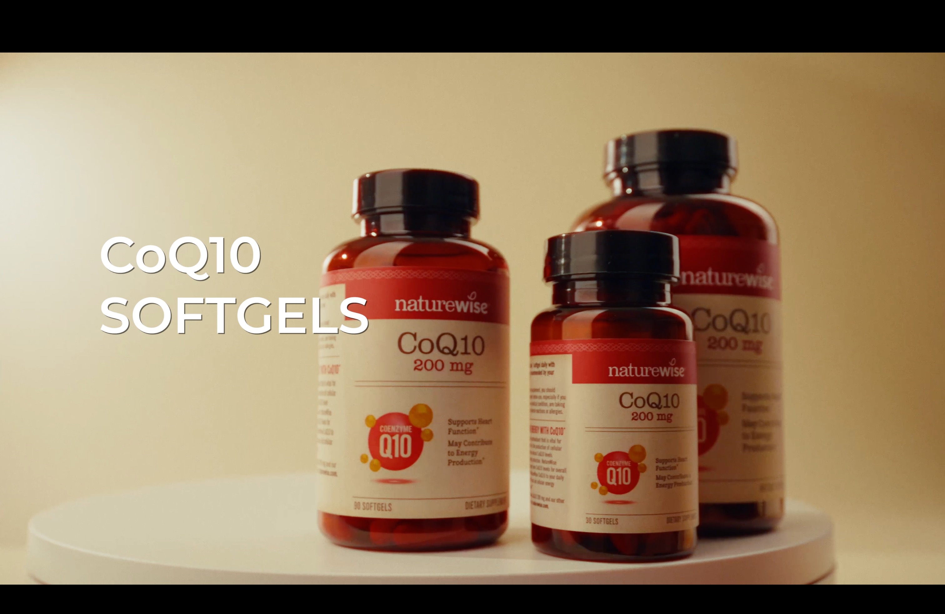 thumbnail video image 2 of NatureWise CoQ10 200mg - High Potency Ubiquinone, Non-GMO - 90 Softgels[90-Day Supply], 2 of 12