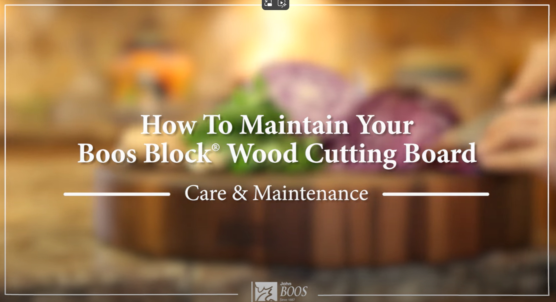 thumbnail video image 2 of John Boos 2-Piece Care Set, 16 oz Mystery Oil & 5 oz Board Cream for Wooden Cutting Boards, 2 of 8
