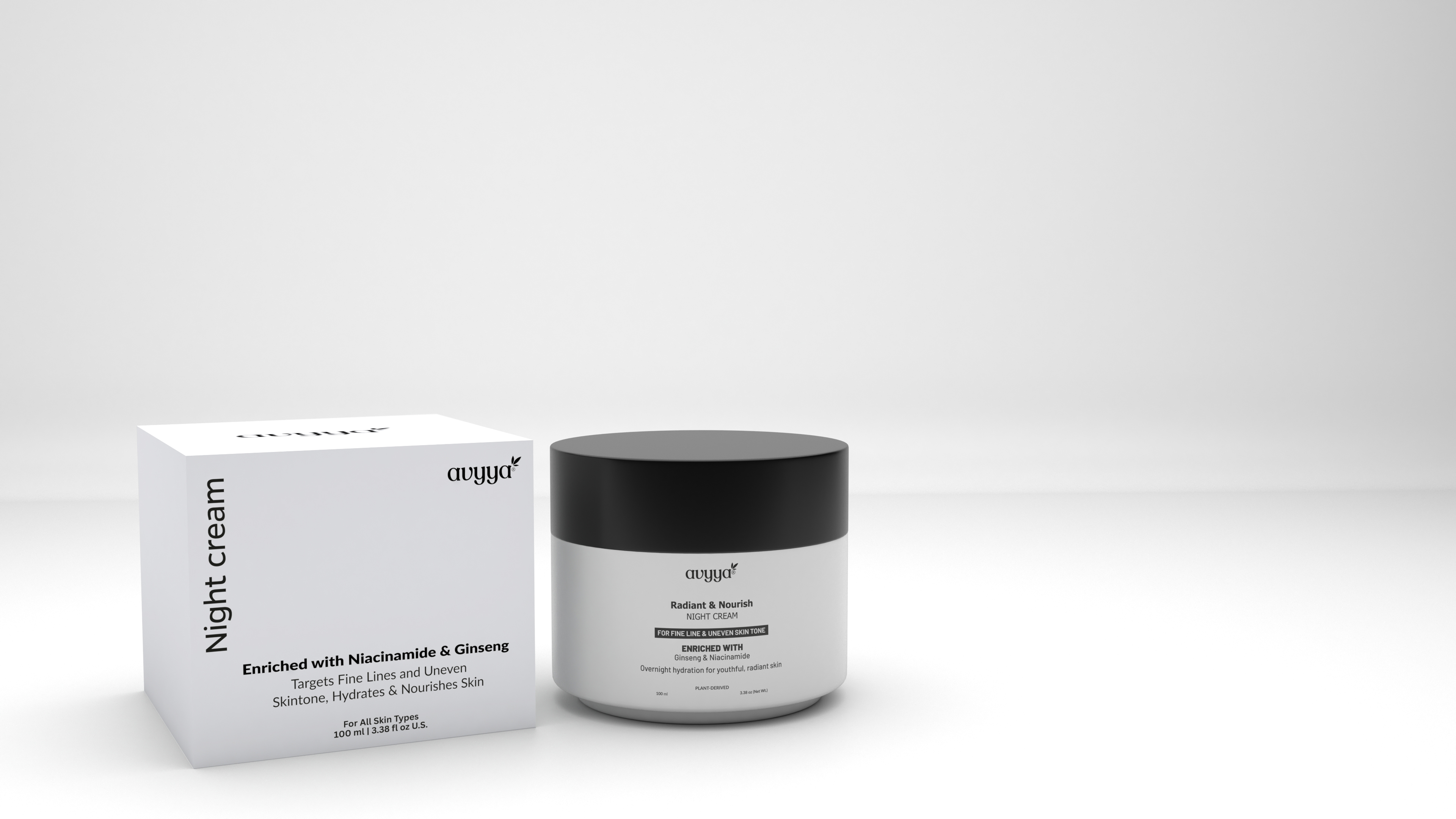 thumbnail video image 2 of Avyya Radiant and Nourish Night Cream for Fine Line and Uneven Skin tone enriched with Ginseng and Niacinamide | Hydrates Overnight, Reduces Wrinkles and Dark Spots - 3.38 oz, 2 of 8