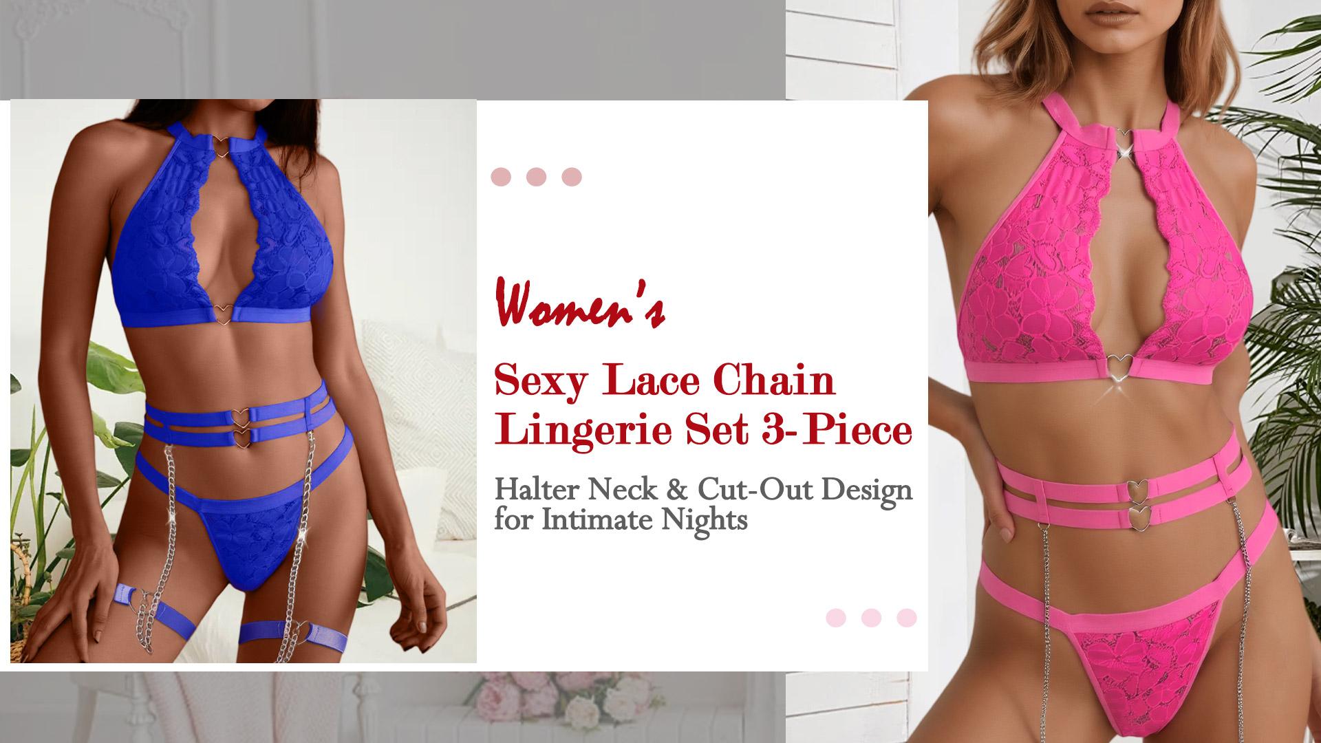 Ausing Sexy Lingerie for Women Floral Lace Underwire Push Up Garter Belt Bra and Panty Halter Heart Ring Chain Adjustable Rave Outfits Fuchsia S - Walmart.com Ausing Sexy Lingerie for Women Floral Lace Underwire Push Up Garter Belt Bra and Panty Halter Heart Ring Chain Adjustable Rave Outfits Fuchsia S - Walmart.com