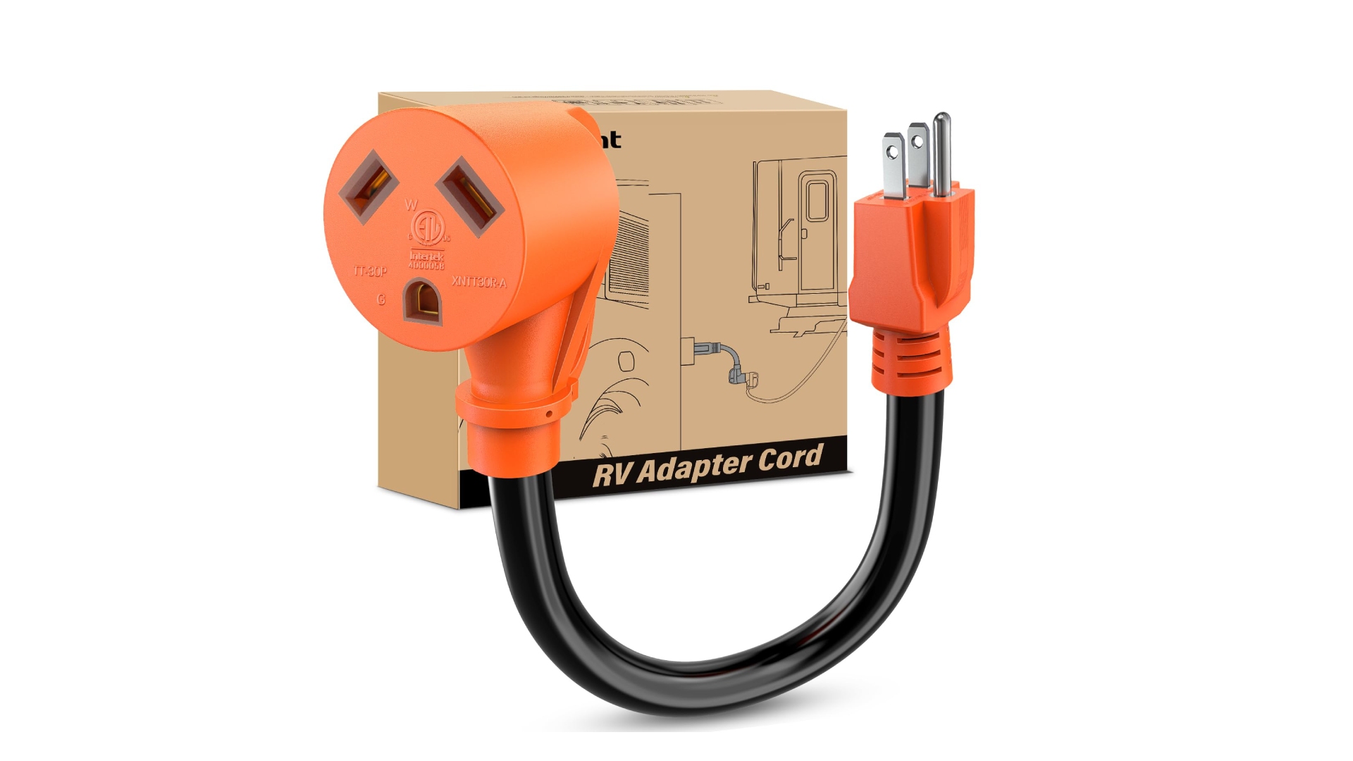 thumbnail video image 2 of Nilight RV Power Adapter Cord, 15 Amp to 30 Amp, 125V, Heavy Duty, ETL Certified, Weatherproof, 5-15P to TT-30R, 2 of 10