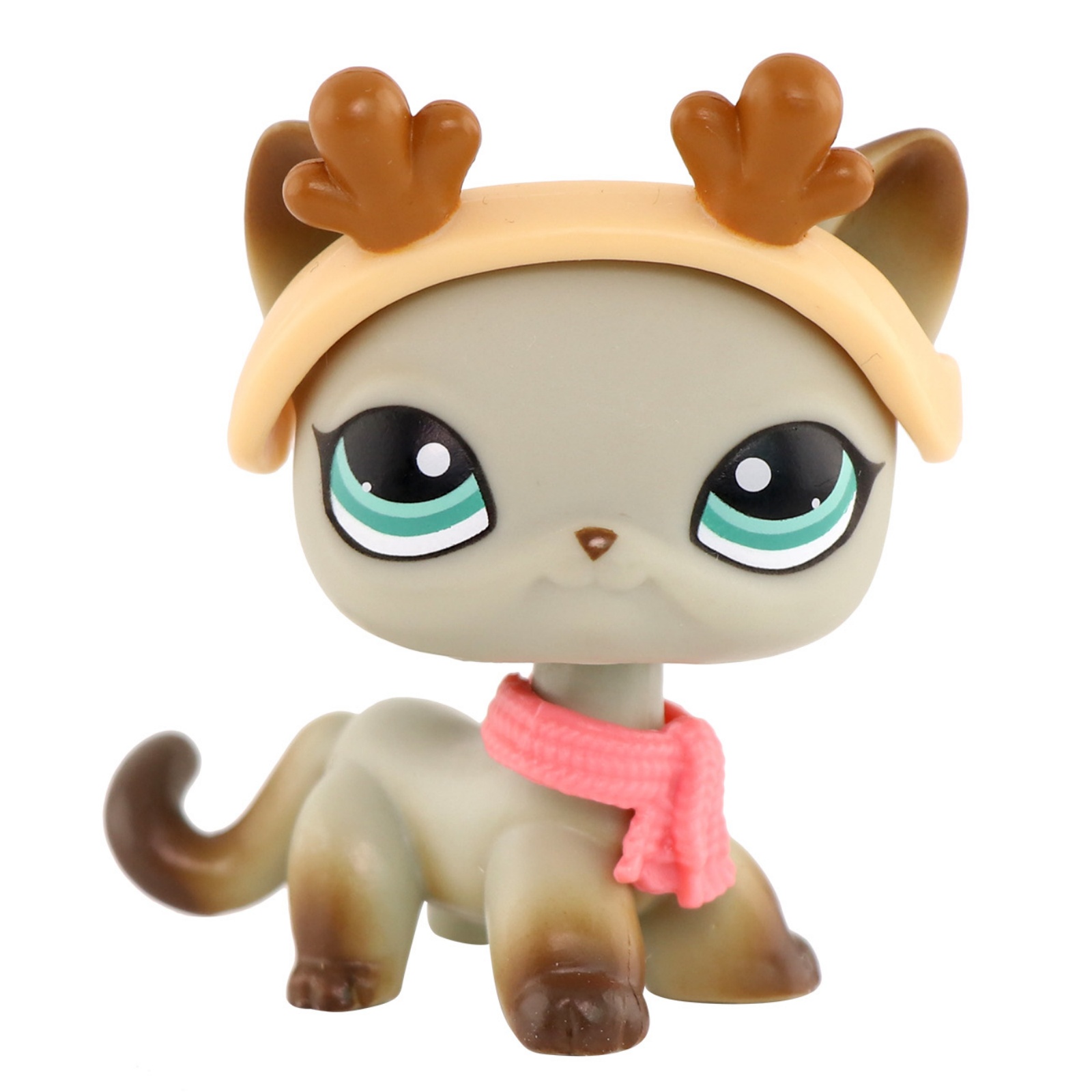 thumbnail video image 2 of Minilps Pet Toy Short Hair Cat #391 with Plastic Collar Headwear Accessories,Collectible Mini Toy Figurines, 2 of 8
