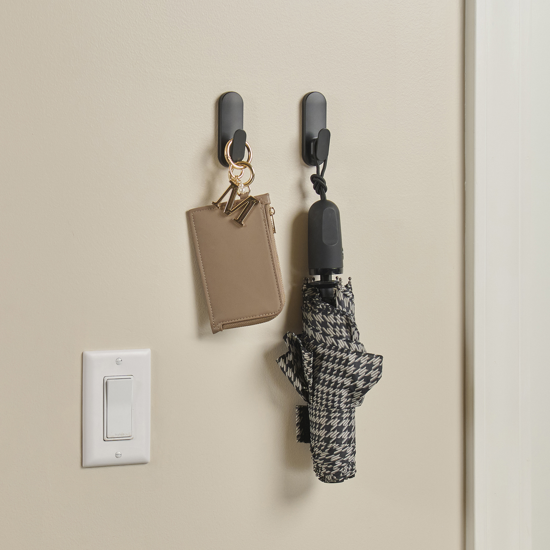 thumbnail video image 2 of Wrap-It Storage Handy Hooks - The Ian Medium (12 Pack) - Dorm Room Essentials for Girls, Adhesive Hooks for Hanging, No Damage Removable - White, 2 of 8