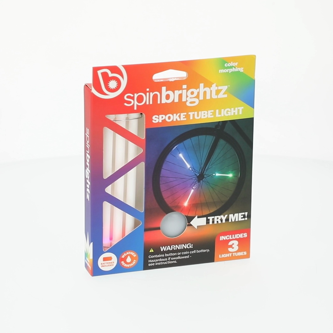 Brightz SpinBrightz LED Bike Spoke Lights, 3 Light Tubes, Constant