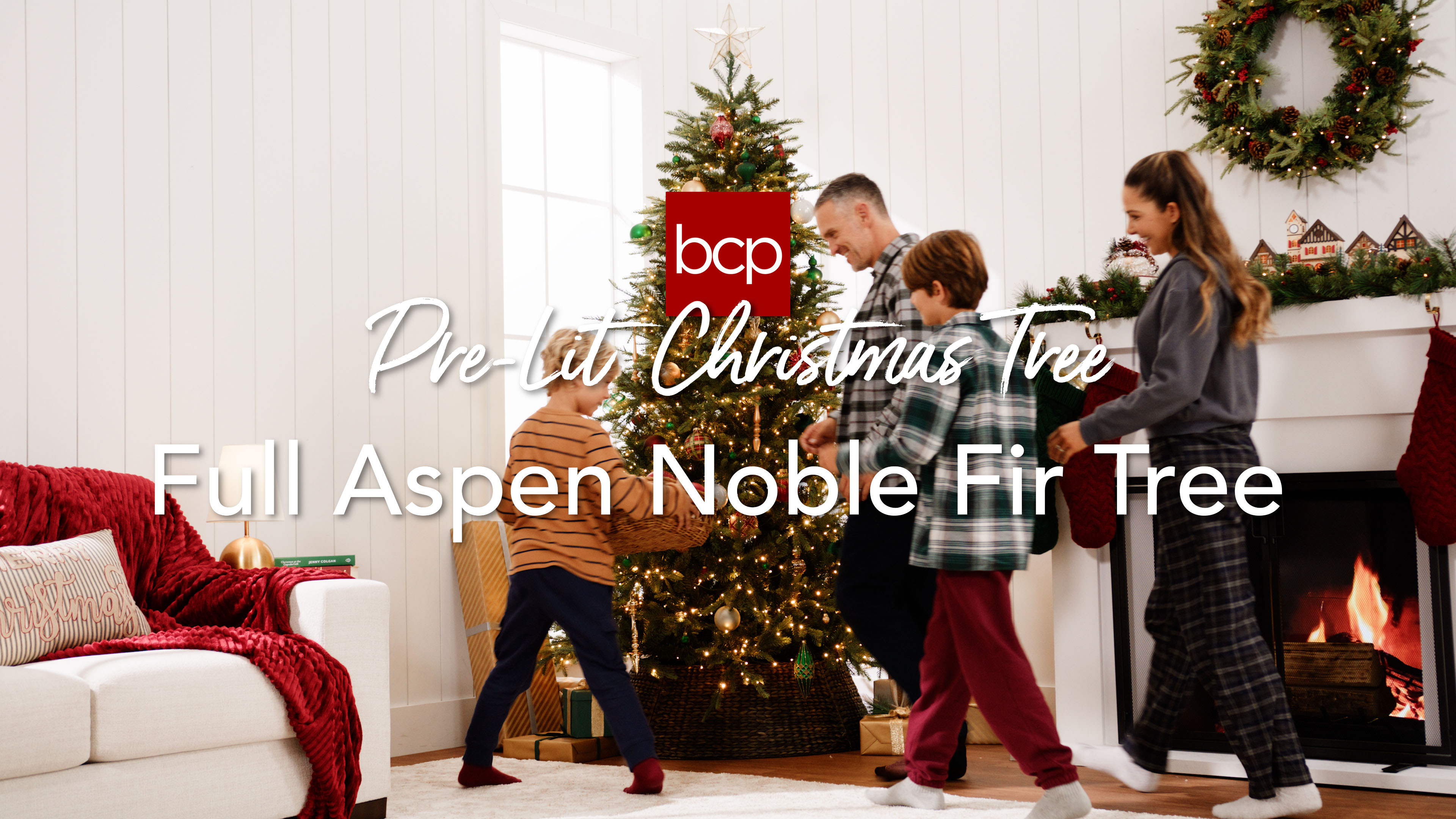 thumbnail video image 2 of Best Choice Products 7.5ft Pre-Lit Artificial Full Aspen Noble Fir Christmas Tree w/ 1,500 2-in-1 Twinkling Micro LEDs, 2 of 11