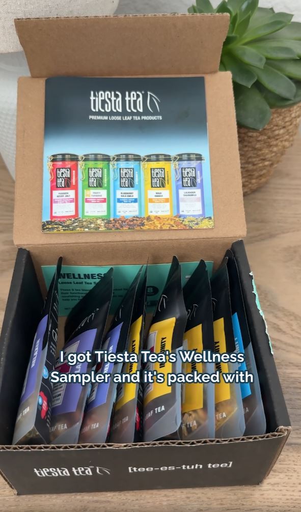 thumbnail video image 2 of Tiesta Tea - Wellness Tea Sampler Dry Flight Set | Loose Leaf | High to No Caffeine | Makes Hot & Iced | Assorted Brew Sets with Herbal, Chai, Fruit Drinks & More | 8 Resealable Sample Pouches, 2 of 10