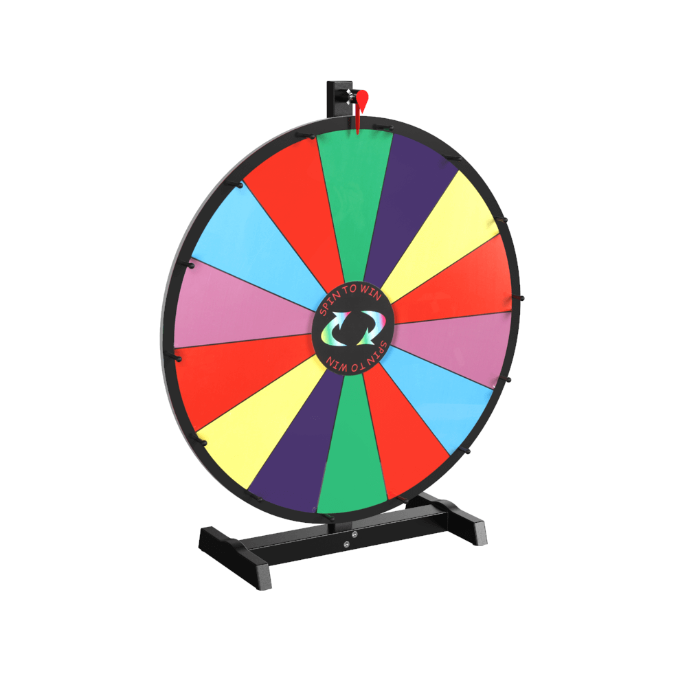 VIVOHOME Tabletop Spinning Prize Wheel with 14-Color Slots, Dry