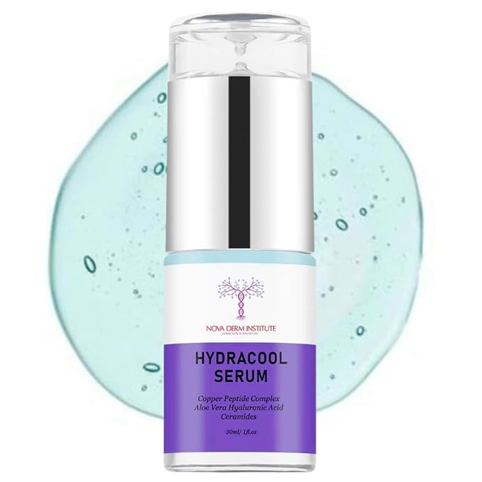 thumbnail video image 2 of Nova Derm Institute Hydrating Hyaluronic Acid Serum with 20% HA for Dry & Sensitive skin Types, Copper Peptides for Anti Aging, Non Comedogenic 1 fl oz, 2 of 9