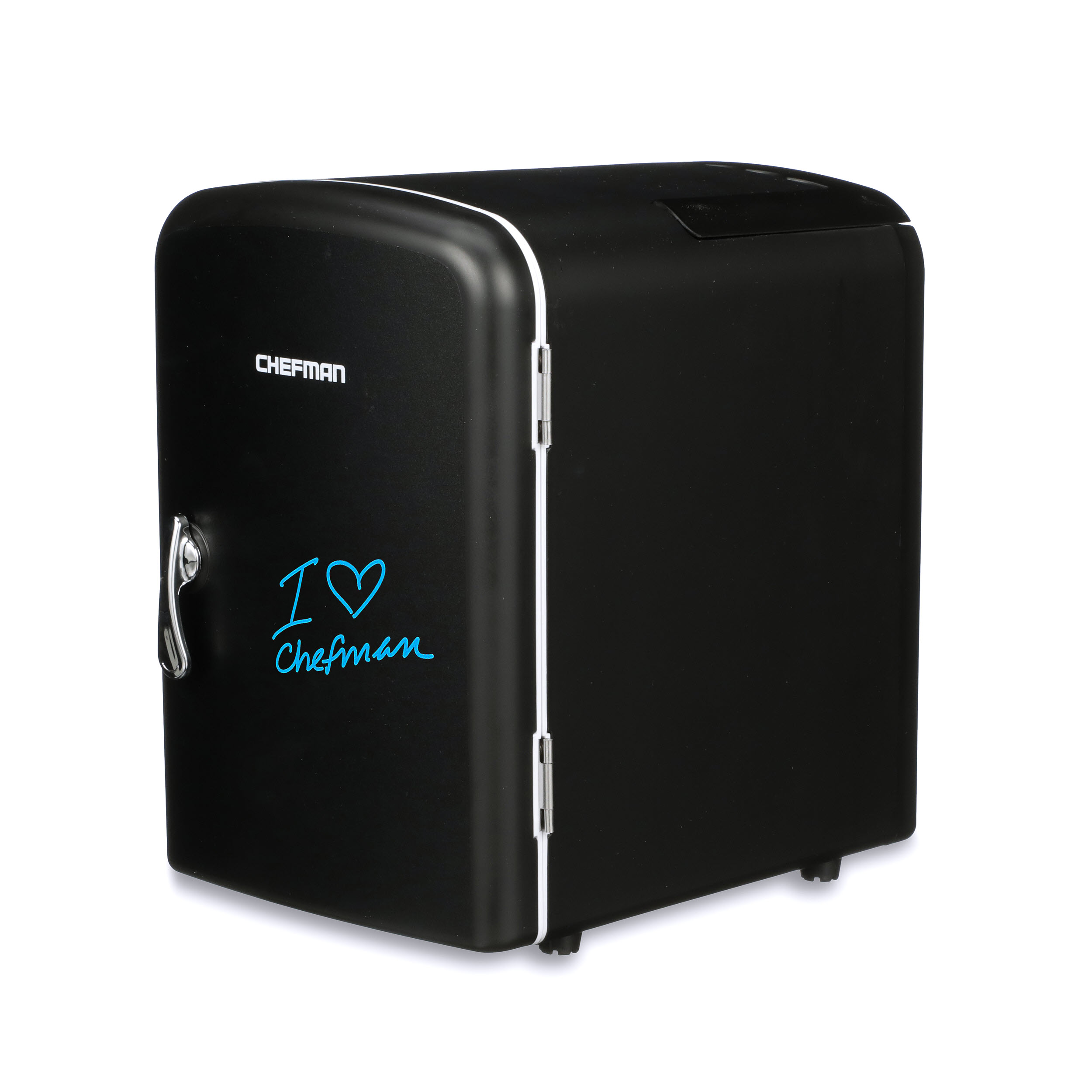 Chefman Mini Portable Eraser Board Personal Fridge - Black 4 L