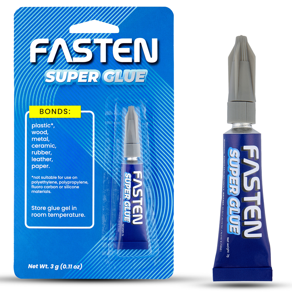 thumbnail video image 2 of FASTEN Premium Super Glue Clear Gel, 3 Gram (0.11 oz) Tube, 2 of 9
