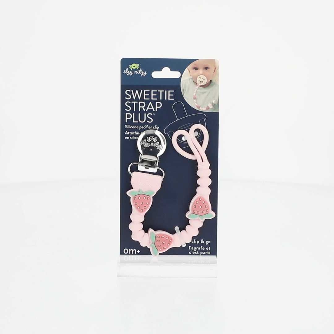 Itzy Ritzy, Paci Strap Plus Strawberry, Soft silicone - Walmart.com