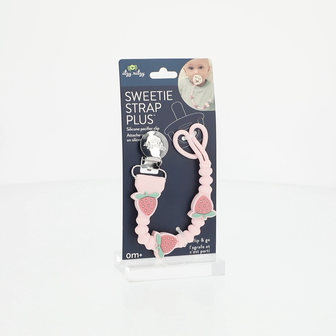 Itzy Ritzy, Paci Strap Plus Strawberry, Soft silicone - Walmart.com