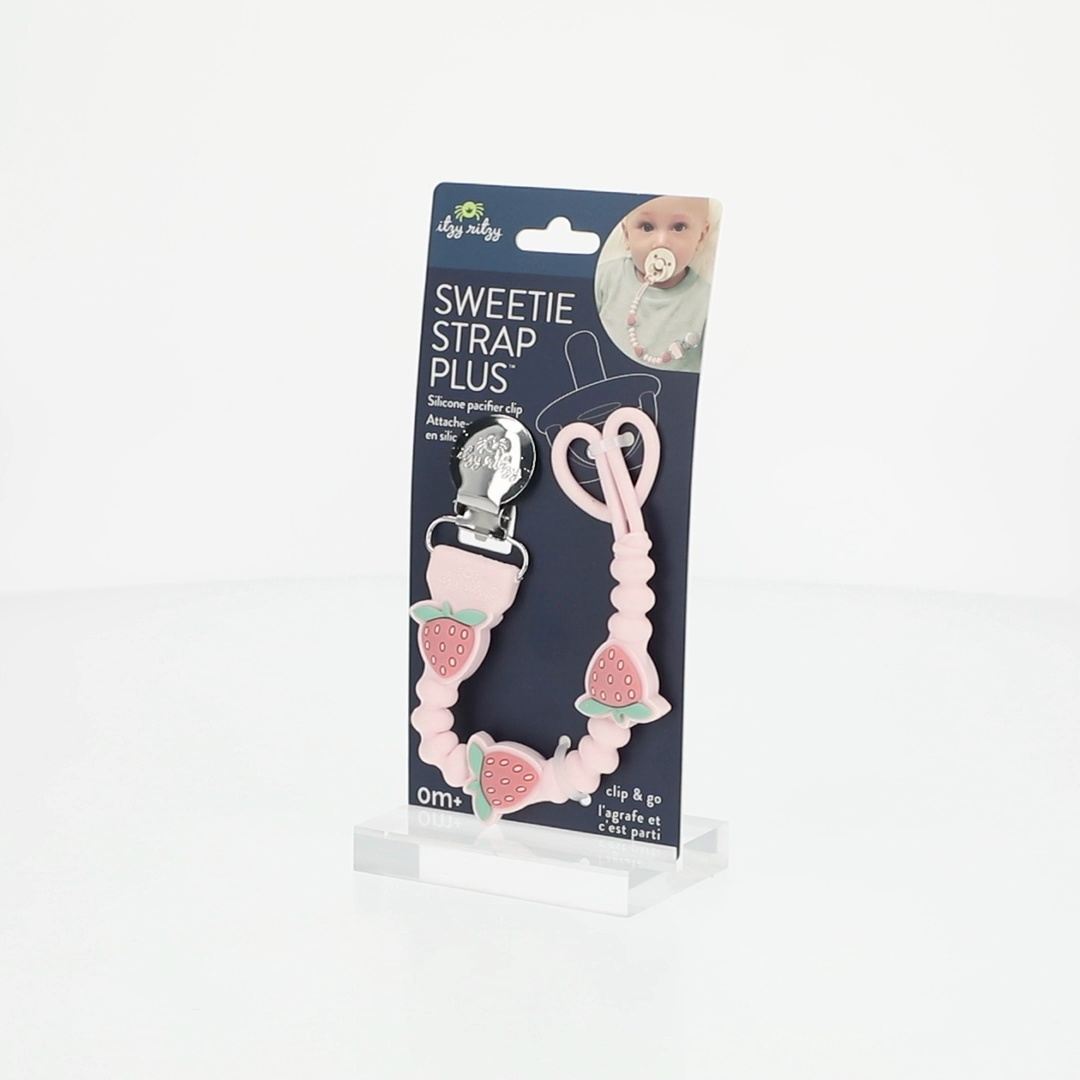 Itzy Ritzy, Paci Strap Plus Strawberry, Soft silicone - Walmart.com