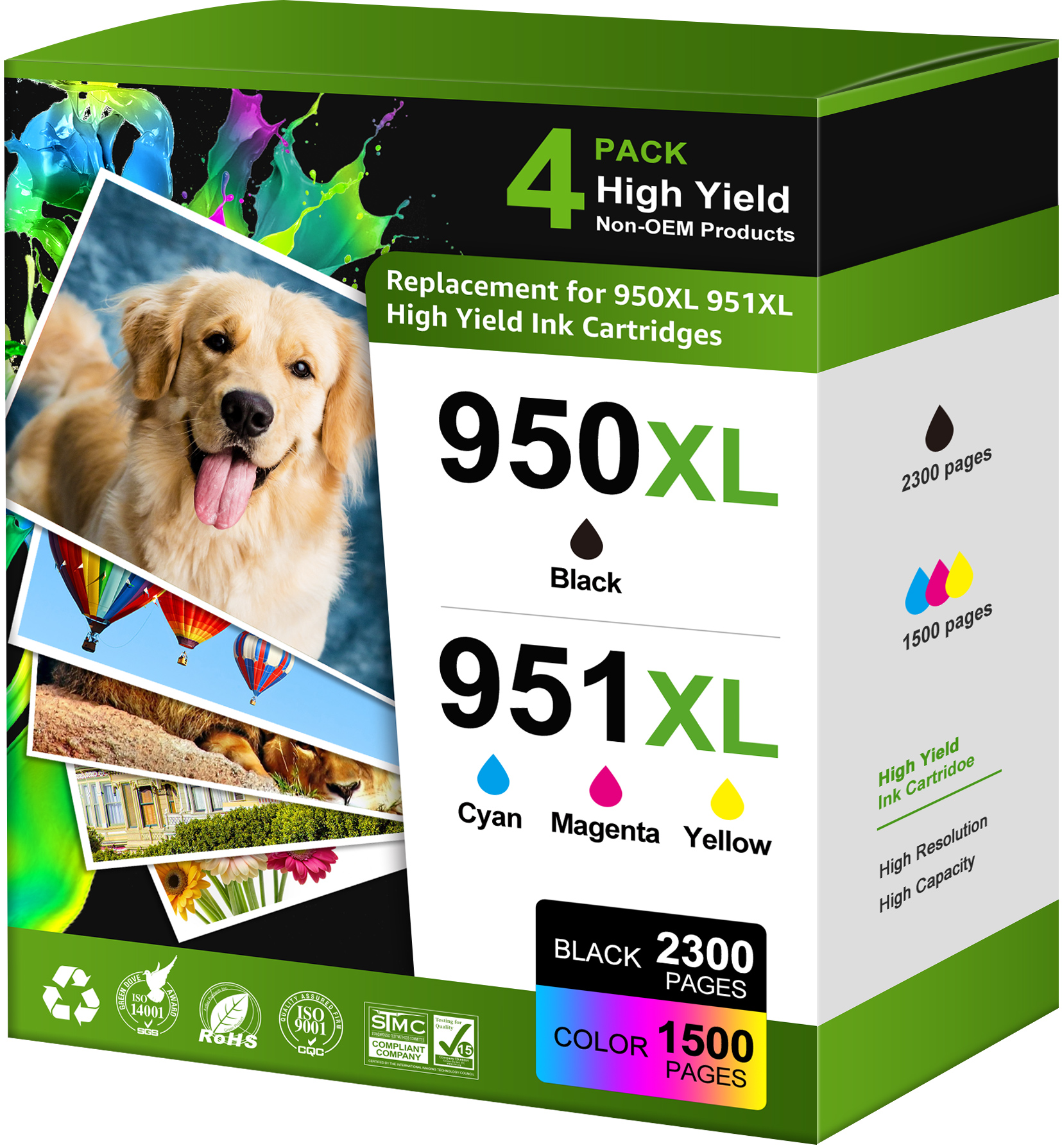 thumbnail video image 2 of 950XL and 951XL Ink Cartridges Compatible for 950 and 951 Ink Cartridges OfficeJet Pro 8600 8610 8620, 2 of 13