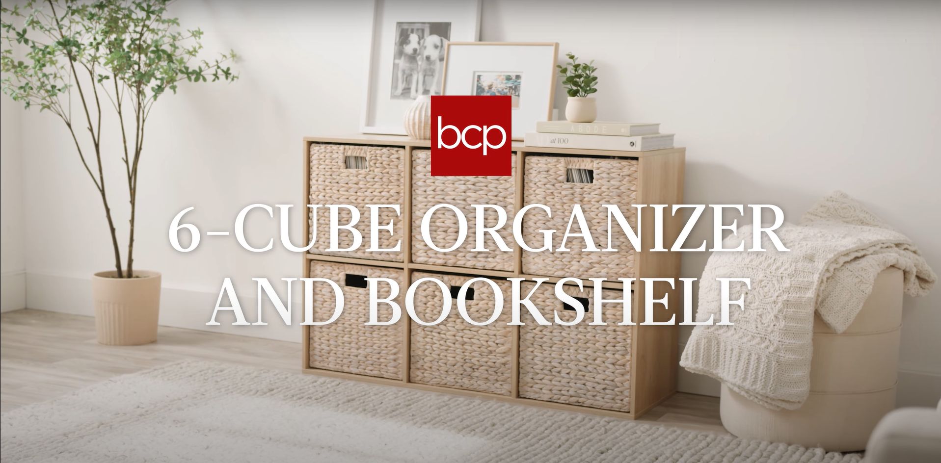 thumbnail video image 2 of Best Choice Products 6-Cube Bookshelf, 13.5in Display Storage System, Organizer w/ Removable Back Panels - Black, 2 of 9