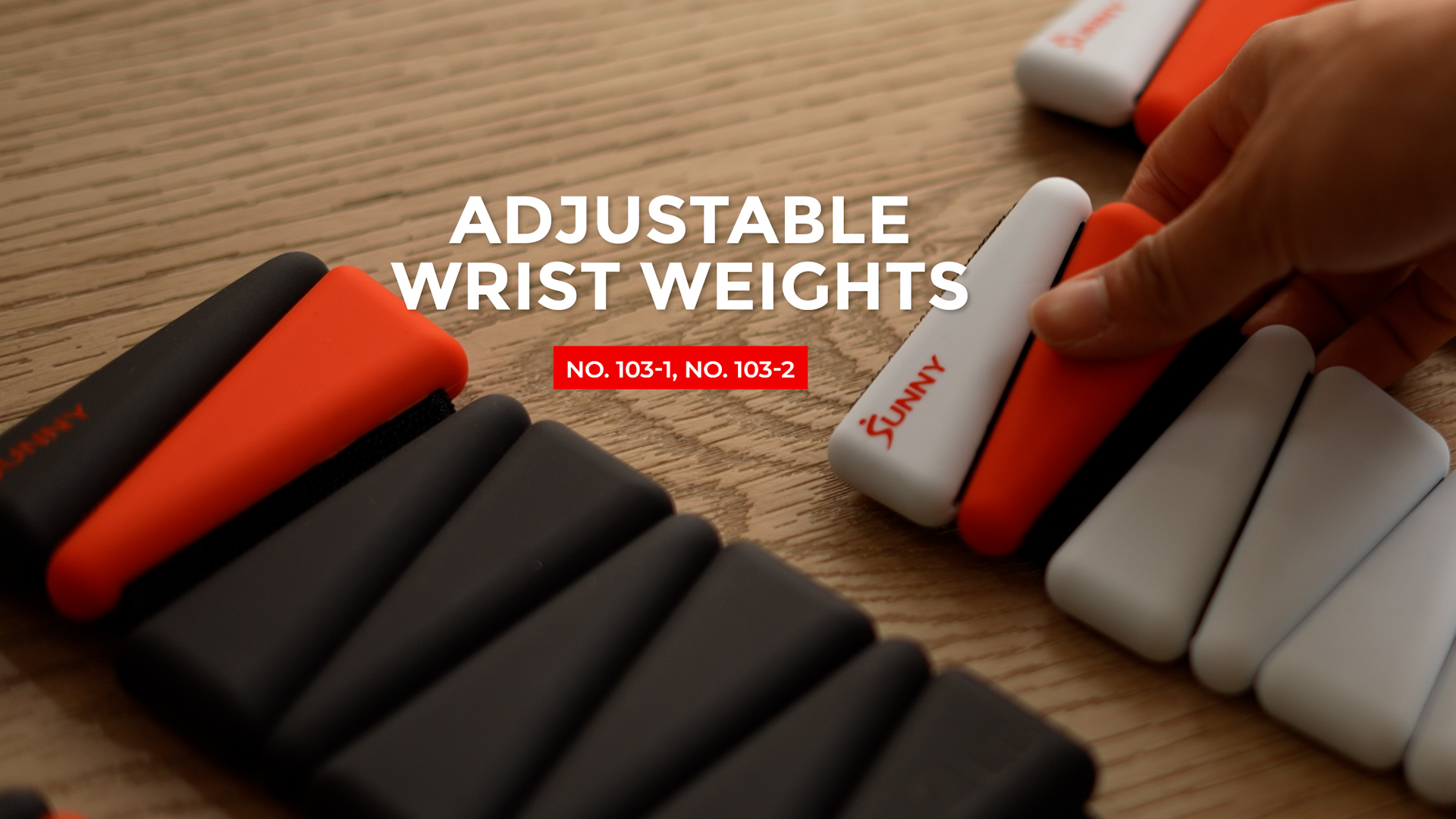 thumbnail video image 2 of Sunny Health & Fitness Adjustable Wrist Weights 2-Pound (Pair) - NO. 103-2, 2 of 7
