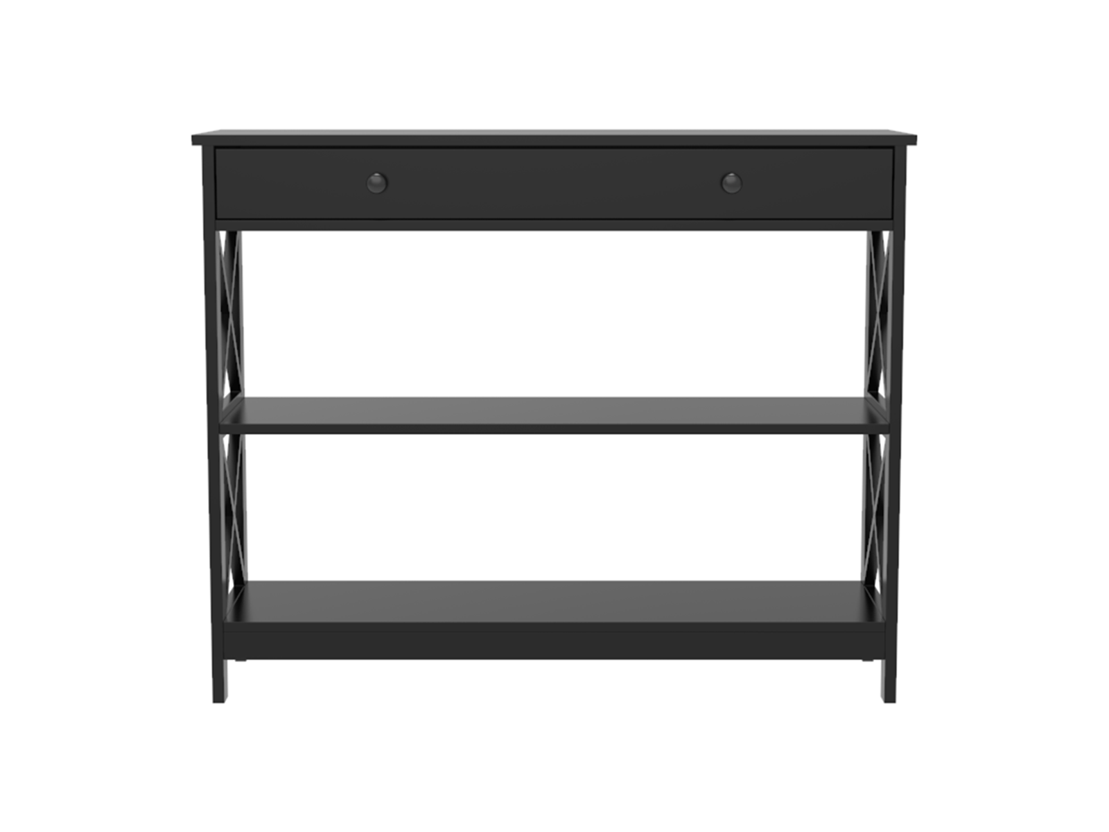 ZENY Slim Entrance Way Console Table with Drawer & Shelves