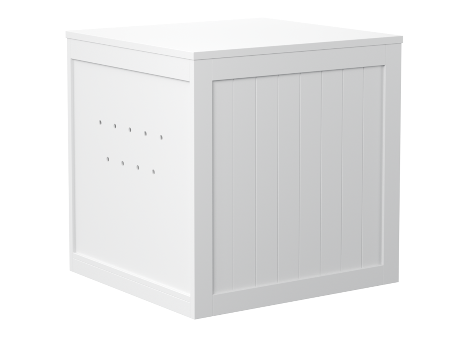 HomGarden White Cat Washroom Enclosure MDF Side Table, Hidden