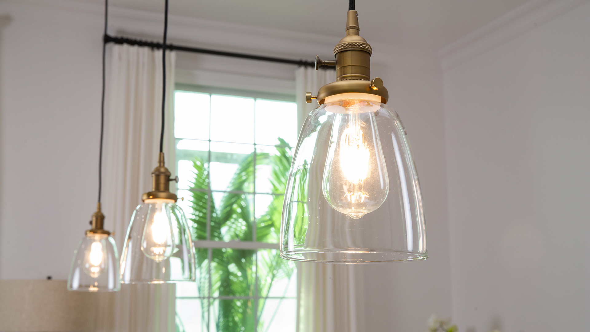 thumbnail video image 2 of Pathson 1-Light Indusrtial Pendant Light, 200cm Adjustable Cable Ceiling Lighting for Kitchen Island, 2 of 5