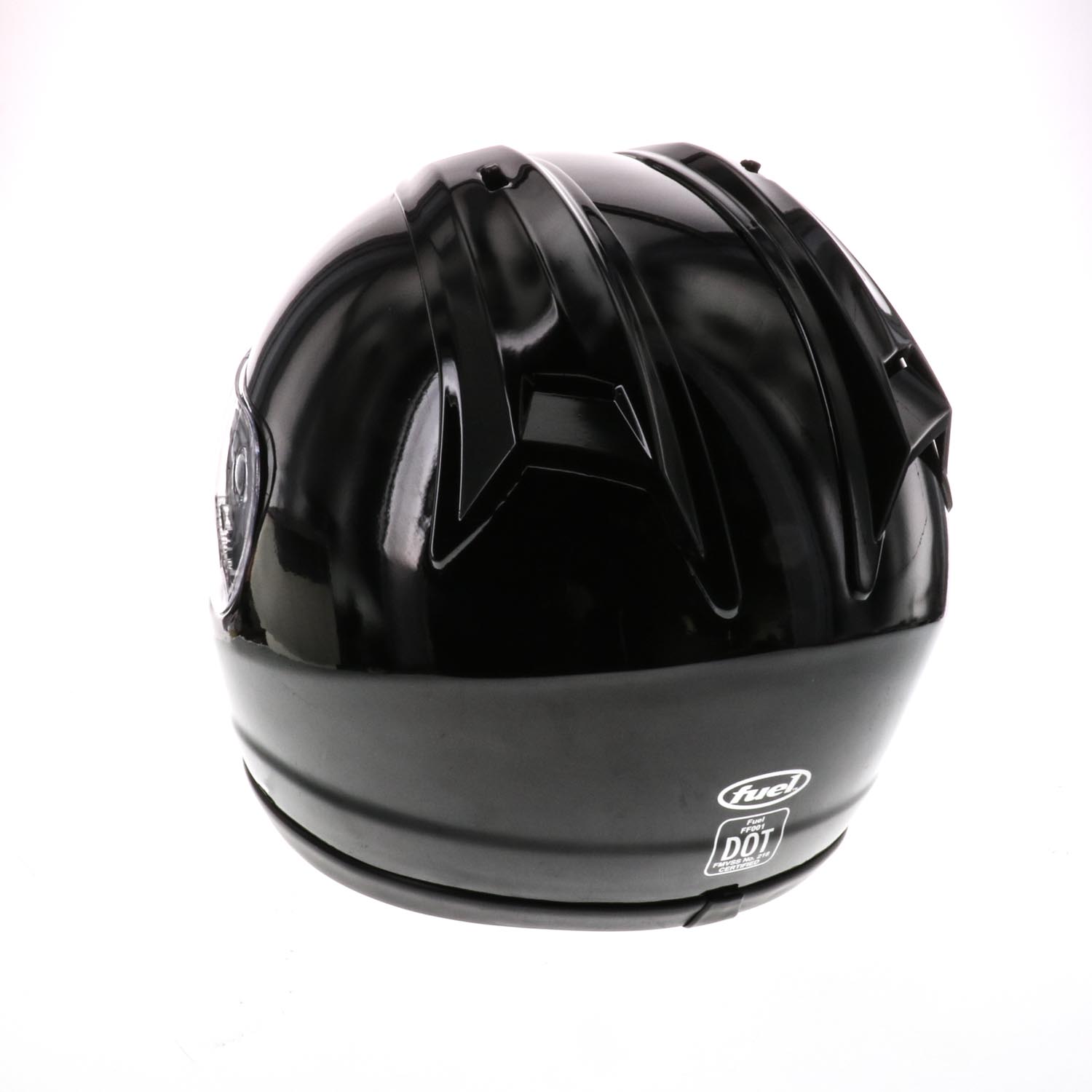 FUEL Adult Full-Face Motorcycle Helmet DOT Approved Gloss-Black