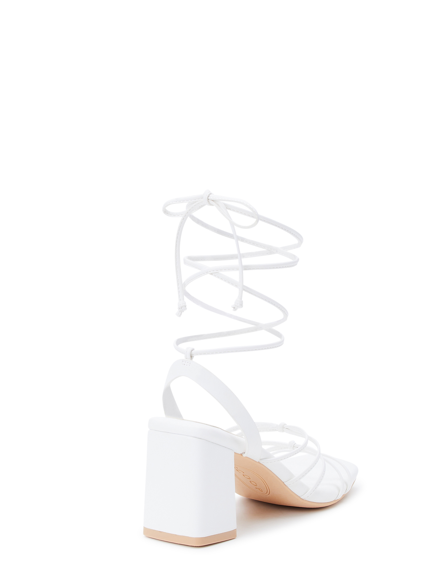 Dimona Strappy Block Heeled Sandal Shoes in White - Get great deals at  JustFab