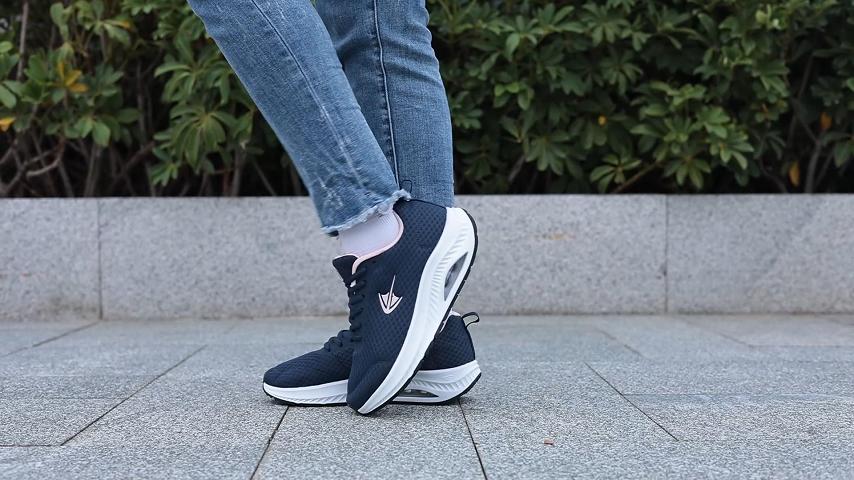 thumbnail video image 2 of JOYFON Women's Wide Toe Box Walking Shoes for Plantar Fasciitis, Arch Support Orthotic Wide Width Athletic Tennis Running Sneakers US Size 6-11, 2 of 7