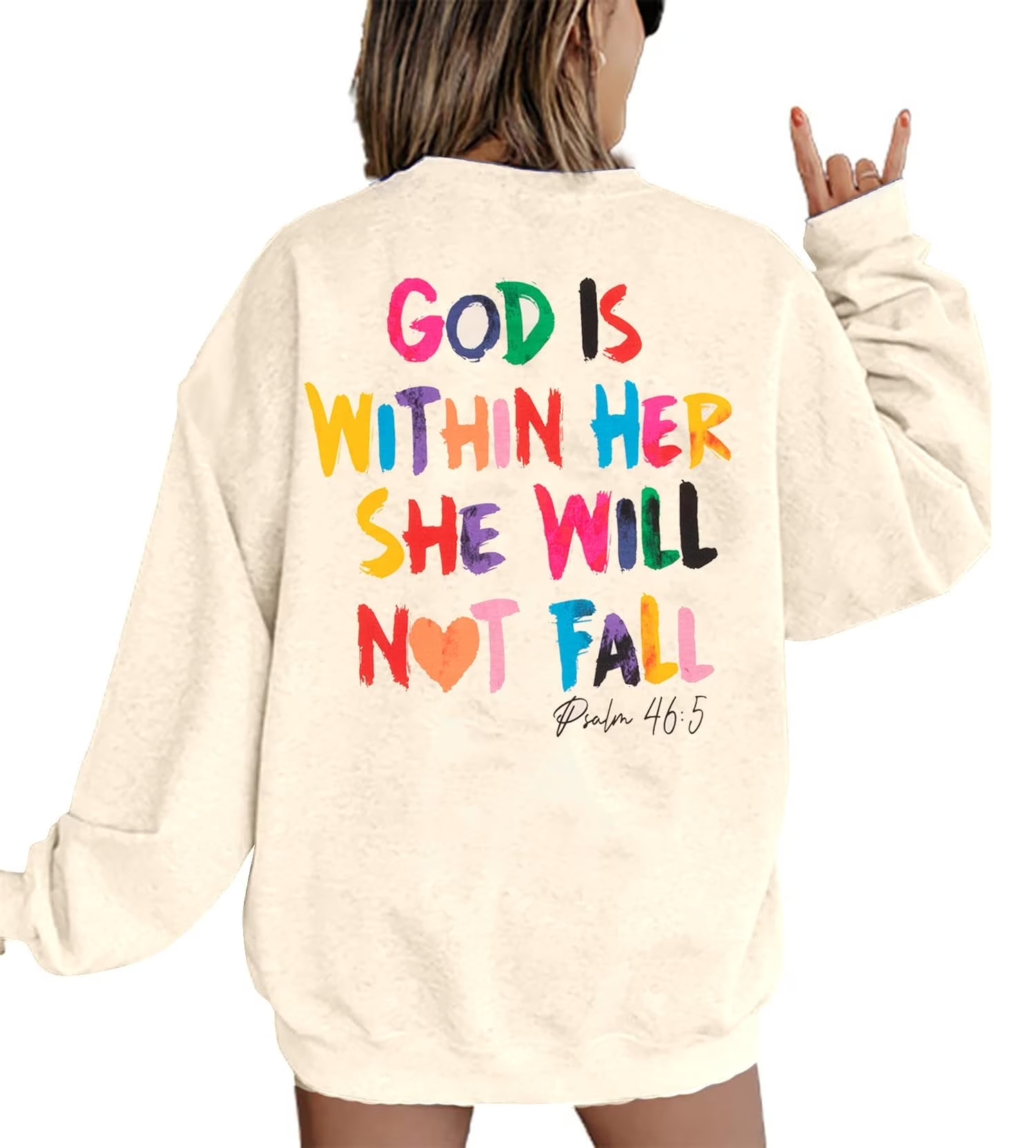 thumbnail video image 2 of KimSoong Christian Sweatshirt Women Bible Verse Pullover Christian God Is Within Her Long Sleeve Inspirational Blouse Top, 2 of 9