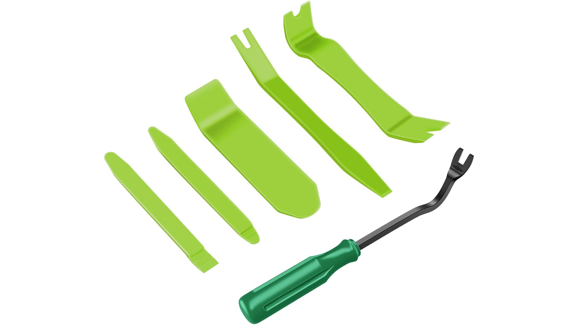 thumbnail video image 2 of GOOACC 6Pcs Auto Trim Removal Tool Kit No-Scratch Tool Kit for Car Audio Dash Panel Window Molding Fastener Remover Tool Kit-Green, 2 of 8