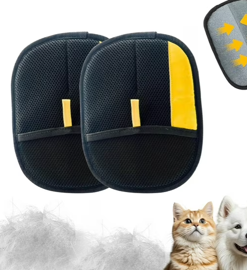 thumbnail video image 2 of Purepath Hair Removal Glove, Electrostatic Pet Hair Removal Gloves, Pure Path Hair Remover Glove for Pet, Reusable Dog Cat Hairs Remover Mitt for Bed Sheets Couch Clothes Carpet Car Seat, 2 of 8