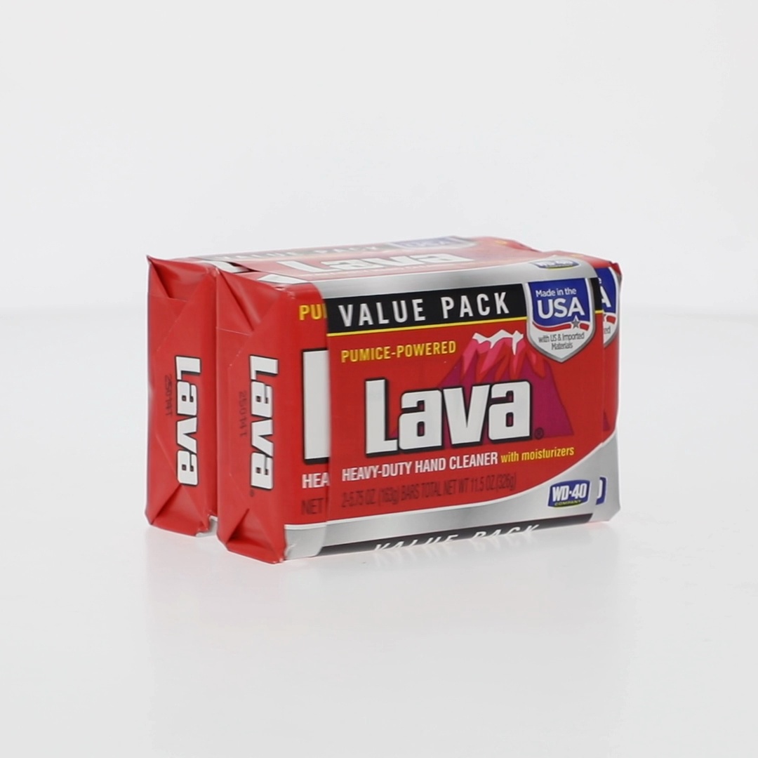 LAVA Heavy-Duty Hand Cleaner Bar Soap Pumice Power 5.75 oz Twin