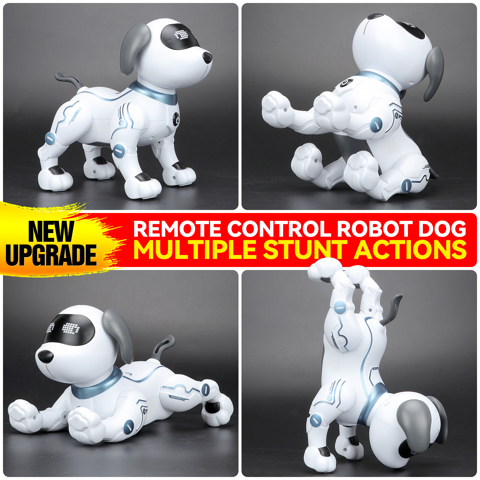 thumbnail video image 2 of Remote Control Robot Dog Toy for Kids, Smart Interactive Puppy with Voice Control, Programming, LED Eyes, Singing & Dancing, Rechargeable STEM Toy Gift for Boys Girls Ages 3+, 2 of 12