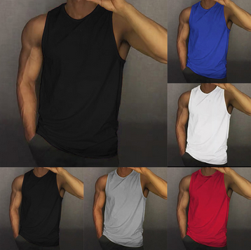 thumbnail video image 2 of snowsong Tank Tops Men Summer Tops Men's Summer Solid Color Vest Fashion Casual Vintage Wash Sleeveless T Shirt Vest Top Mens Shirts Blue 4XL, 2 of 4