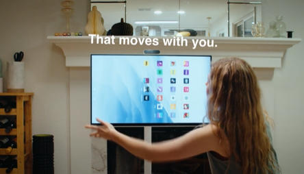thumbnail video image 2 of SYLVOX 32" Rolling TV, Large Tablet on Wheel, 1080p TouchScreen, 10000mAh Battery (4–5H), Android 14, 8GB RAM+128GB, Voice Remote, Dual 10W speakers, Full Swivel, White, 2 of 14