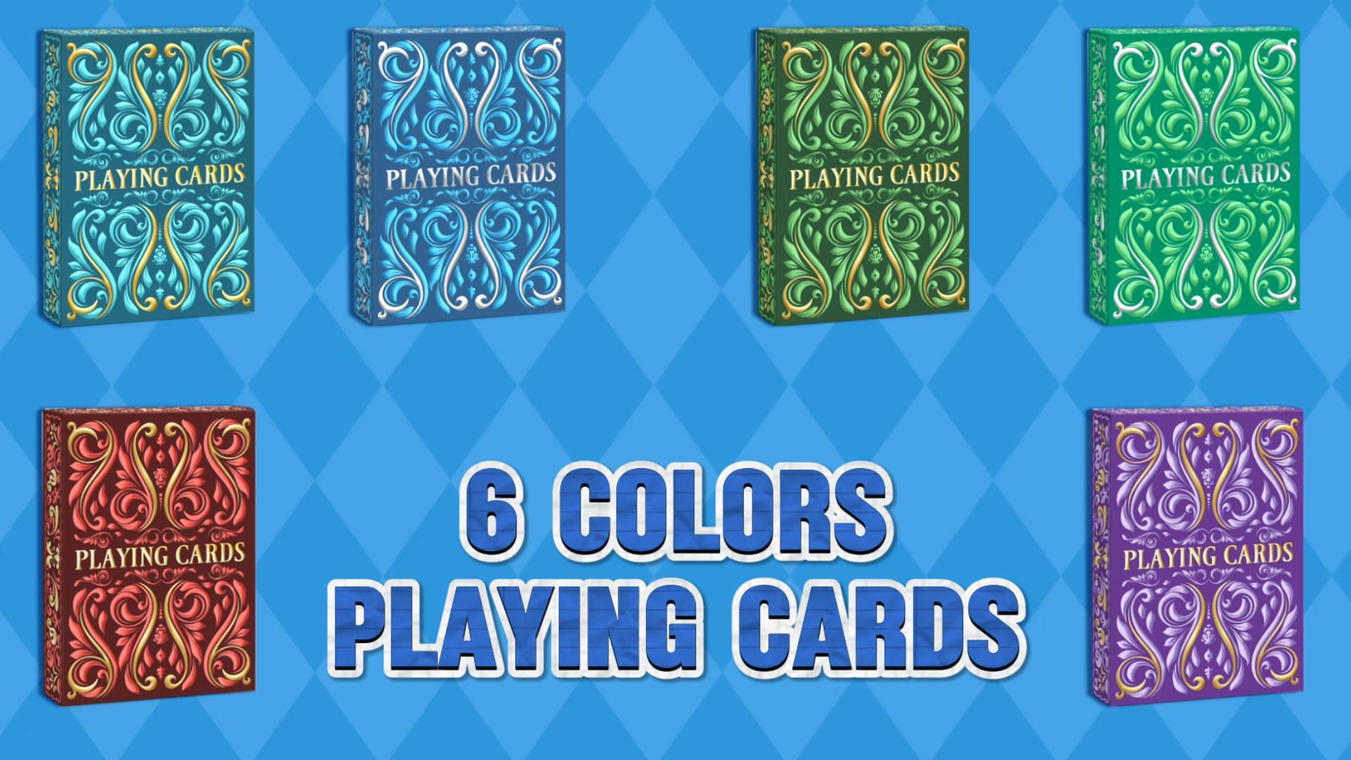 thumbnail video image 2 of Sinekong Premium Playing Cards, Poker Size Standard Index, 6 Pack (6 Colors), 2 of 9
