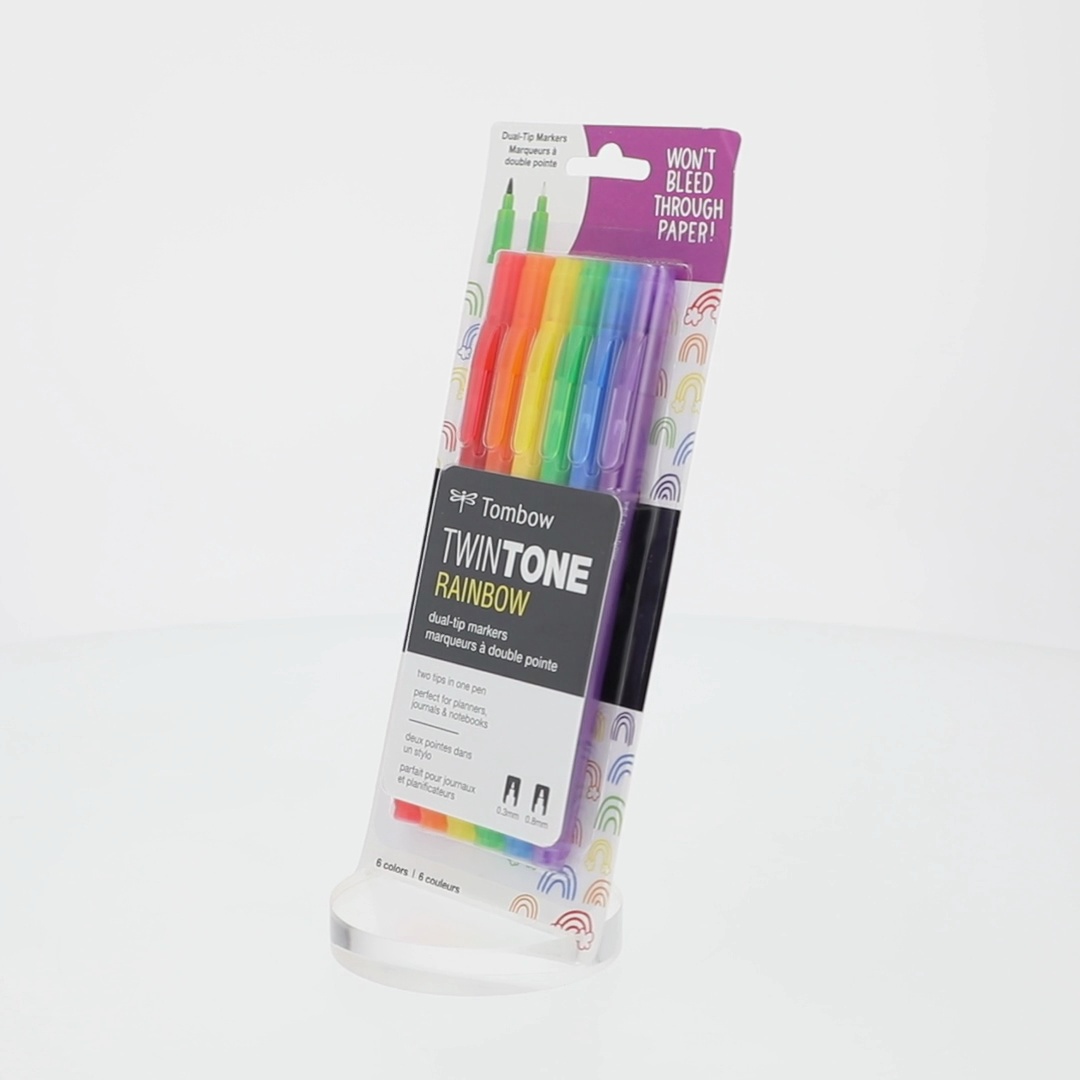 Tombow ABT-6P-1Set da 6Dual Brush Pen - Colori Primari & ABT-6P-2 Set 6 Pennarelli, Pastello