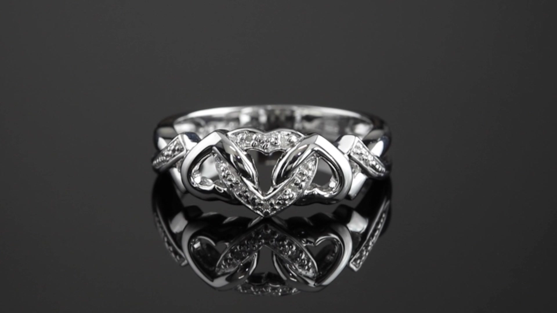 Interlocking promise and hot sale engagement rings