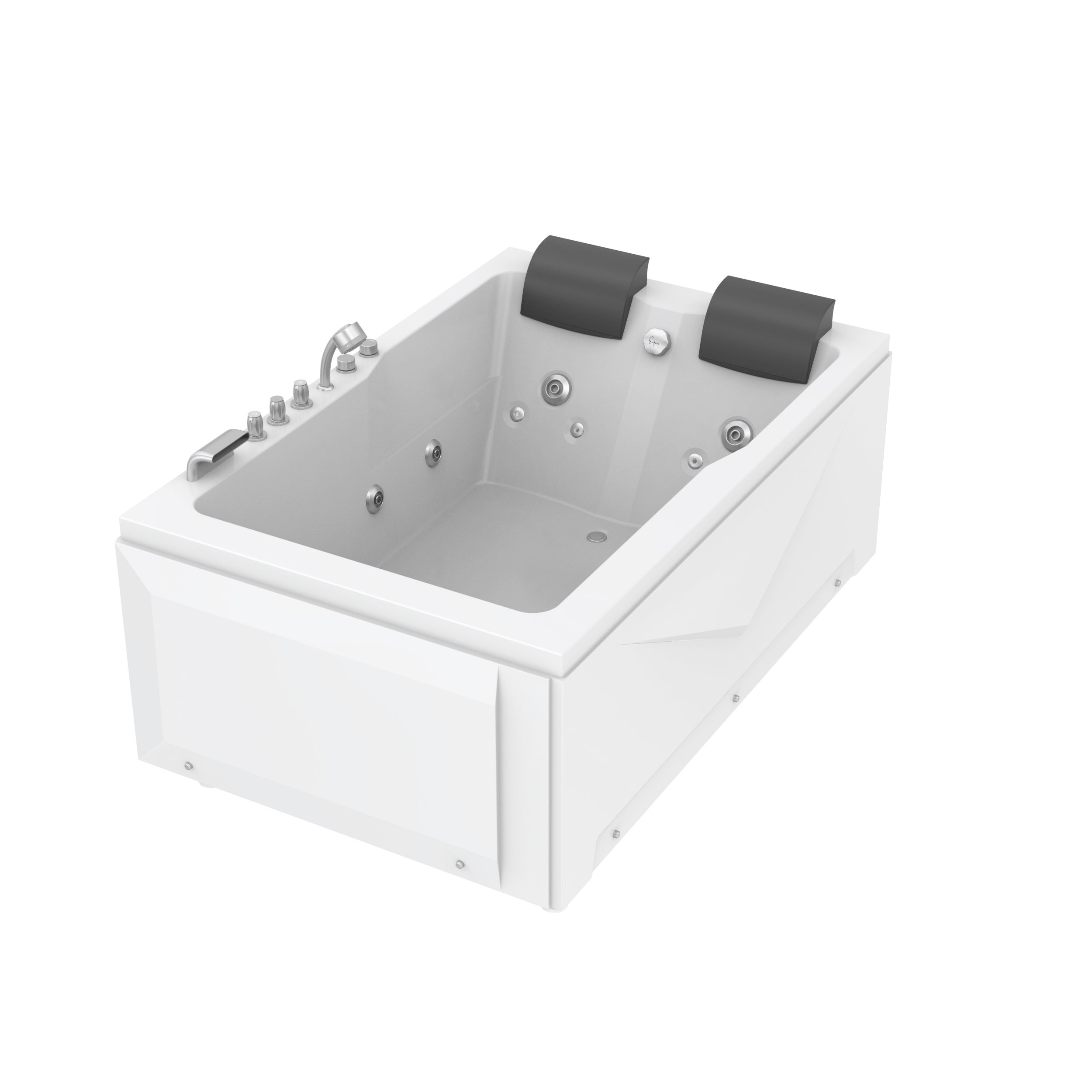 Empava 71 in. Acrylic Right Drain Rectangular Alcove Whirlpool Bathtub in  White with 16 Water Jets EMPV-71JT667B - The Home Depot