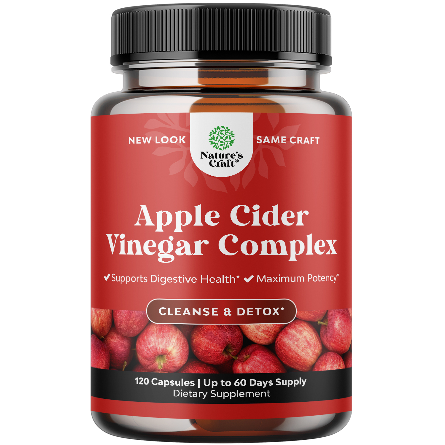 thumbnail video image 2 of Natures Craft Extra Strength Apple Cider Vinegar Capsules for Gut Health & Detox Pills, 120 Count, 2 of 9