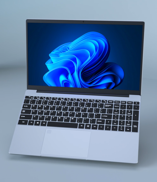 thumbnail video image 2 of Auusda 15.6" Laptop Intel Alder N95, 16GB RAM, 512GB SSD, Windows 11 Pro Work Computer, Fingerprint Reader, Backlit Keyboard, Silver, 2 of 11